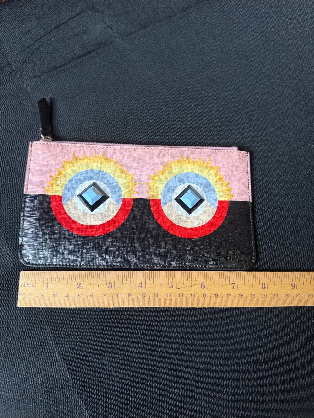 Fendi Monster Flat Pouch EUC - Picture 6 of 8